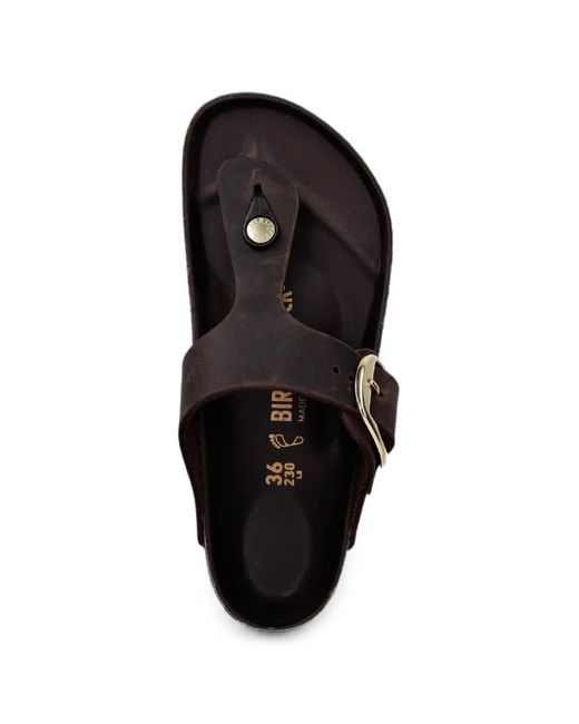Birkenstock White Gizeh Big Buckle Sandals