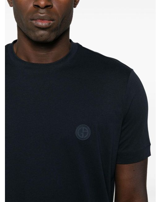 Giorgio Armani T-shirt Met Logo in het Black voor heren