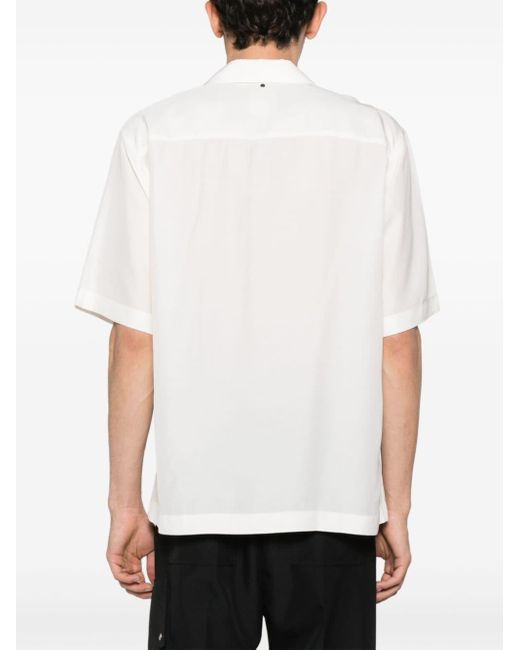 OAMC White Sketch-print Short-sleeve Shirt for men