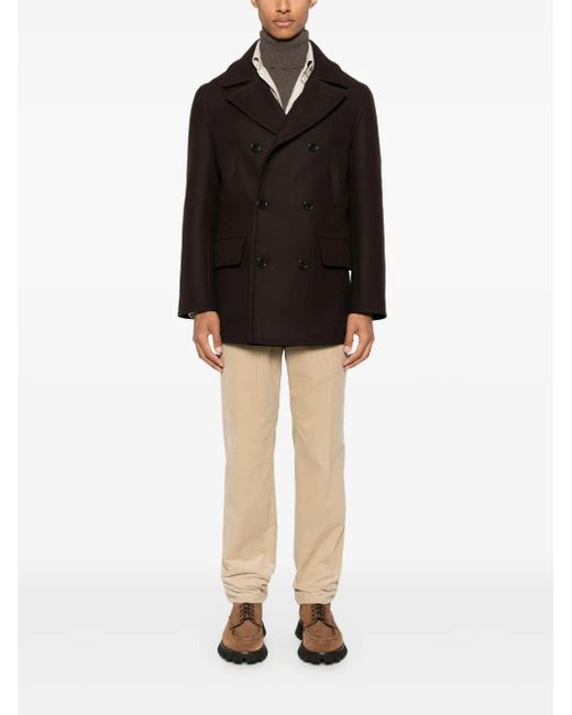 Fursac Black Twill Coat for men