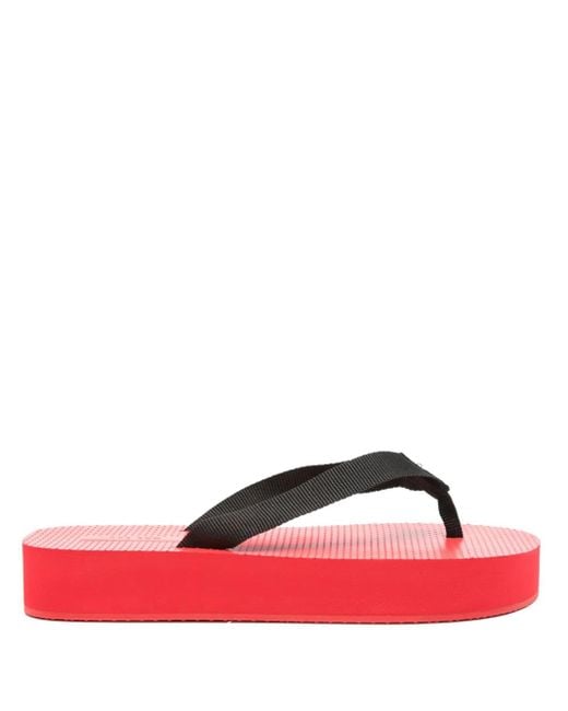 The Row Red Thong-Strap Flip-Flops