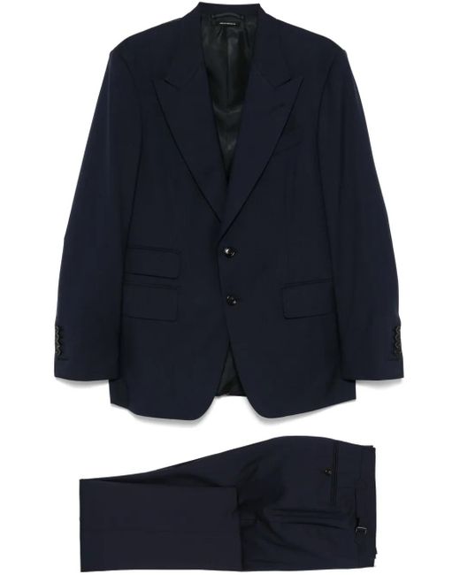 Tom Ford Blue Single-Breasted Wool Suit For for men