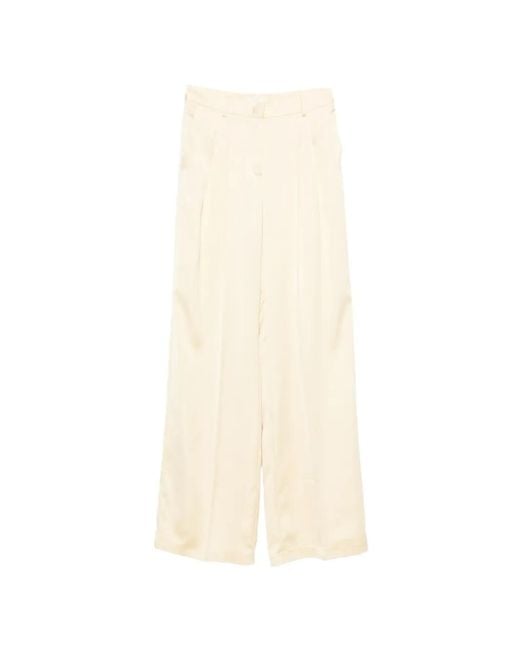 ANDAMANE White Nathalie Wide-Leg Trousers