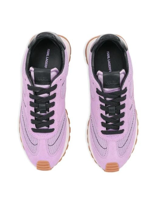 Karl Lagerfeld Purple Sneakers mit Mesh-Einsätzen