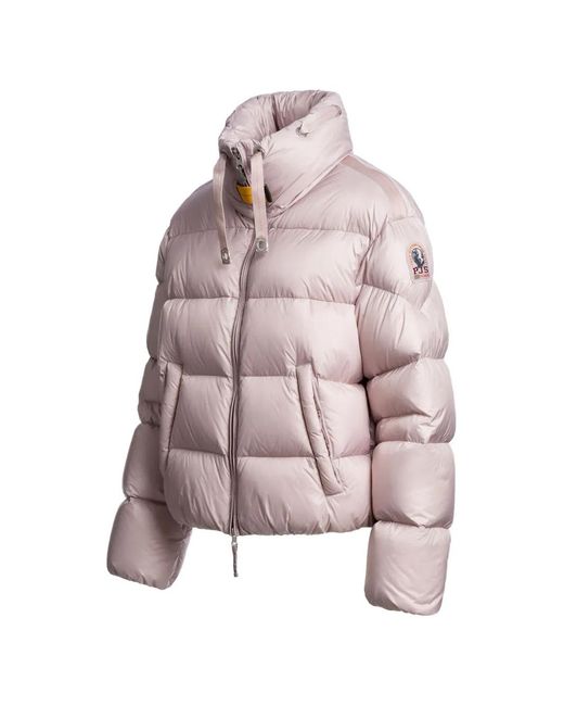 Parajumpers Pink Killin Quilted Logo-Patch Jacket
