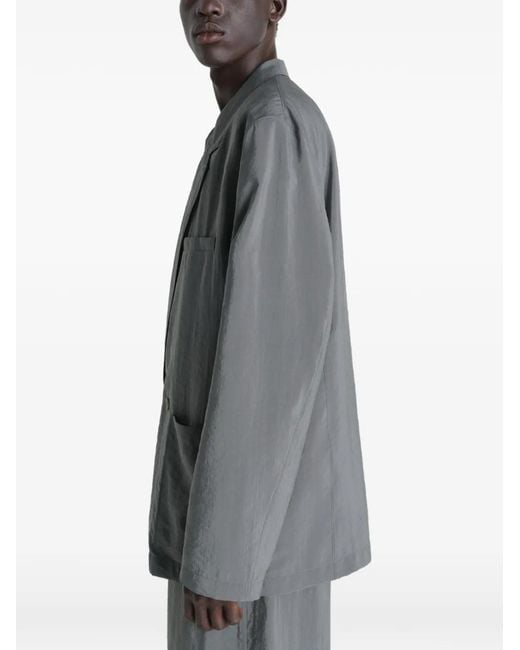 Lemaire Gray Soft Double Breasted Jacket for men
