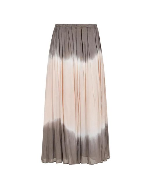 Roberto Collina Natural Tie-Dye Effect Maxi Skirt