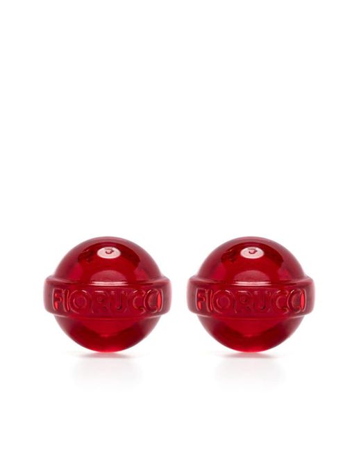 Fiorucci Red Mini Lollipop Clip-on Earrings