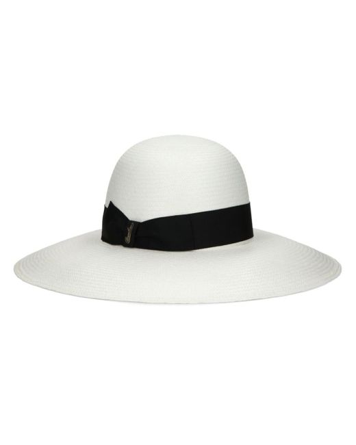 Chapeau Violet Panama Borsalino en coloris Black