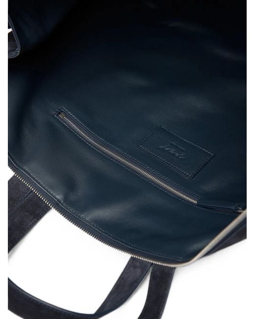 Marsèll Black Borso Suede Zip-Top Tote Bag