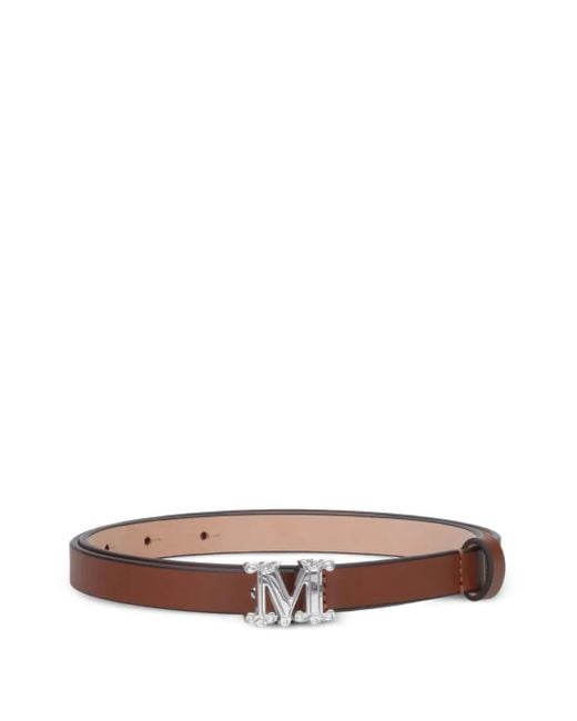 Max Mara White Leather Belt