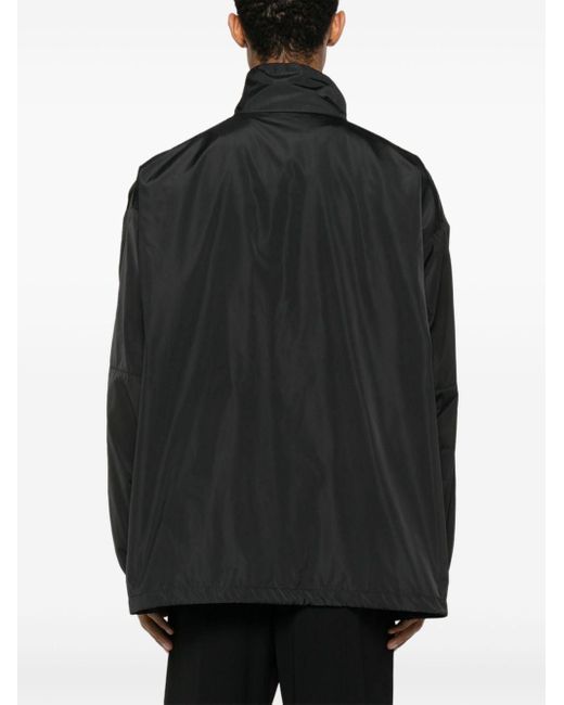 Balenciaga Black Leichte Jacke mit Logo-Print