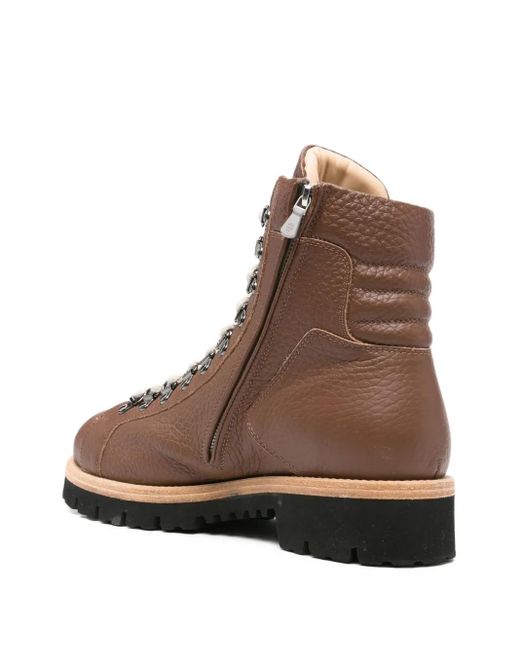 Eleventy Brown Leather Boots for men