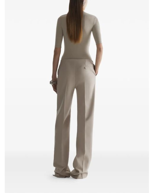 Mugler Gray Three-Quarter-Sleeve T-Shirt