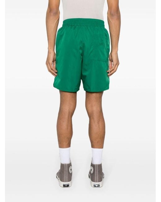 Rhude Green Logo-print Track Shorts - Men's - Polyester/nylon for men