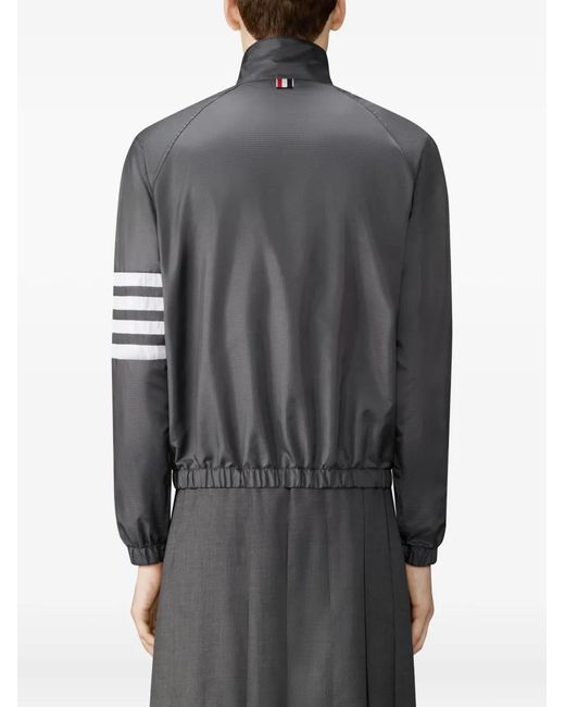 Thom Browne Gray 4-Bar Raglan-Sleeve Track Jacket for men