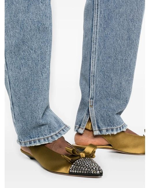 Chloé Blue High-Waisted Tapered Jeans