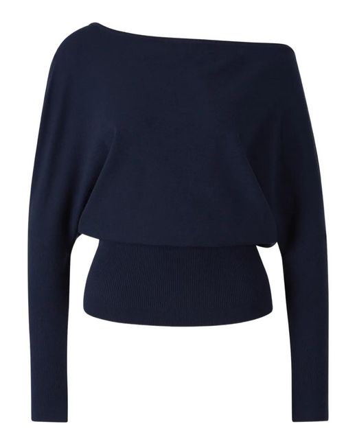 Jonathan Simkhai Blue Lavina Draped Sweater