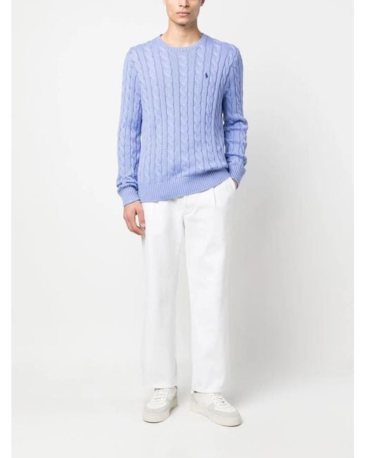 Polo Ralph Lauren Blue Cable Knit for men