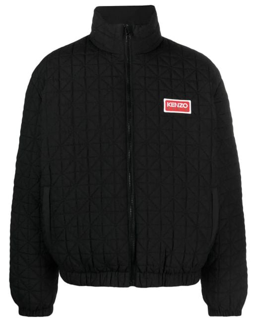 KENZO Black Jacket With Logo for men