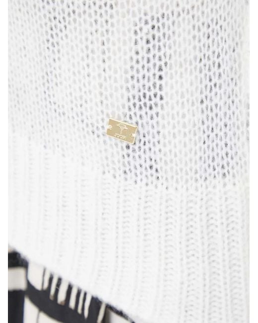 Joop! White Open-Knit Sweater