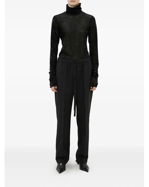 MEIMEIJ Black Drawstring Trousers