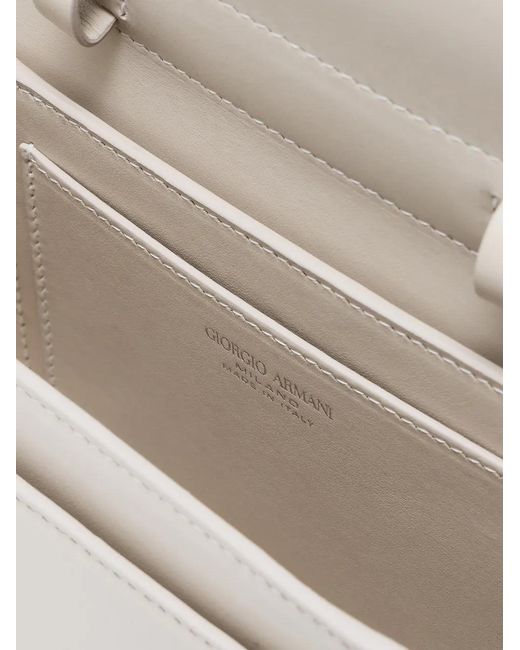 Giorgio Armani White Mini X 10 Corso Como Push-Lock Shoulder Bag