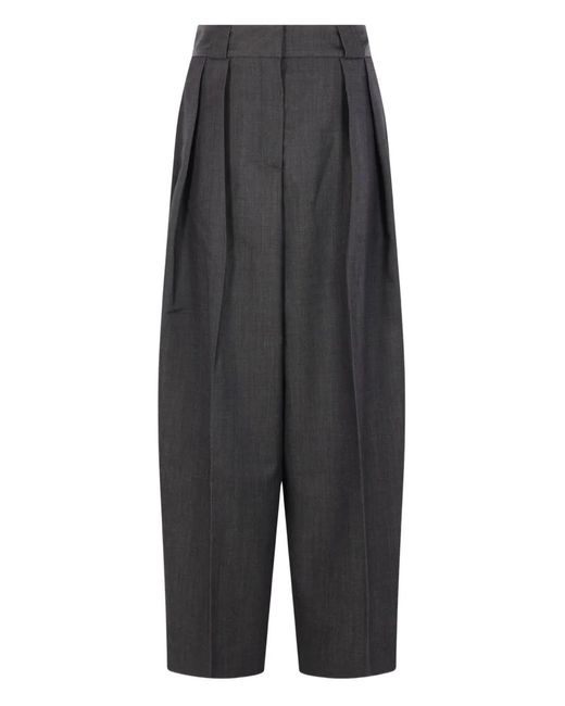 Niccolò Pasqualetti Gray Pleated Trousers