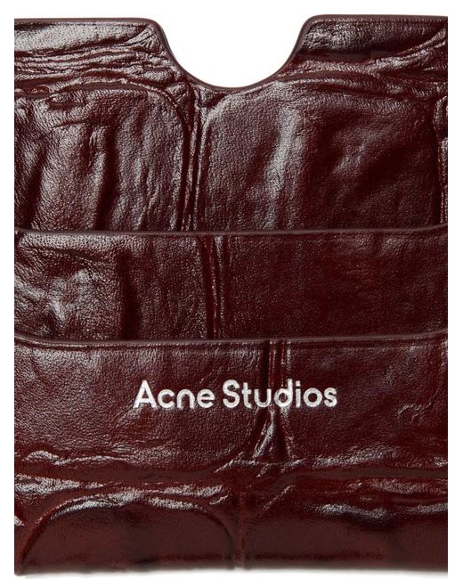 Acne Purple Leather Card Holder