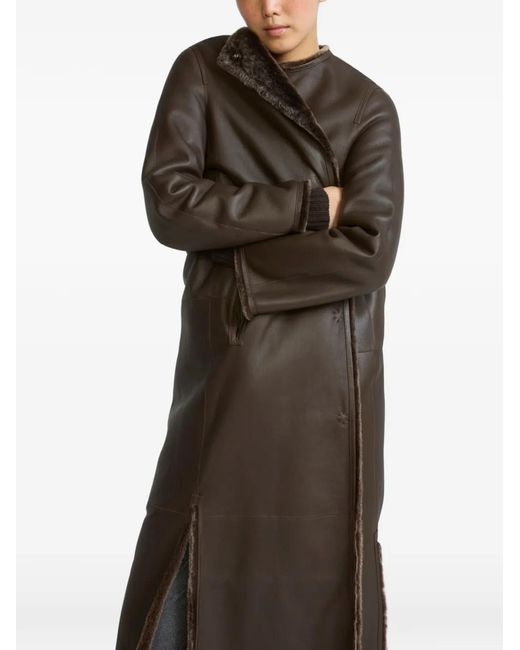 Abrigo Reversible Yves Salomon de color Brown