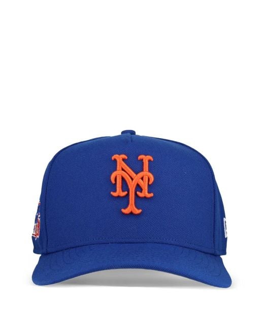 KTZ Blue X New York Mets 1986 World Series 9Fifty Snapback-Fastening Baseball Cap for men
