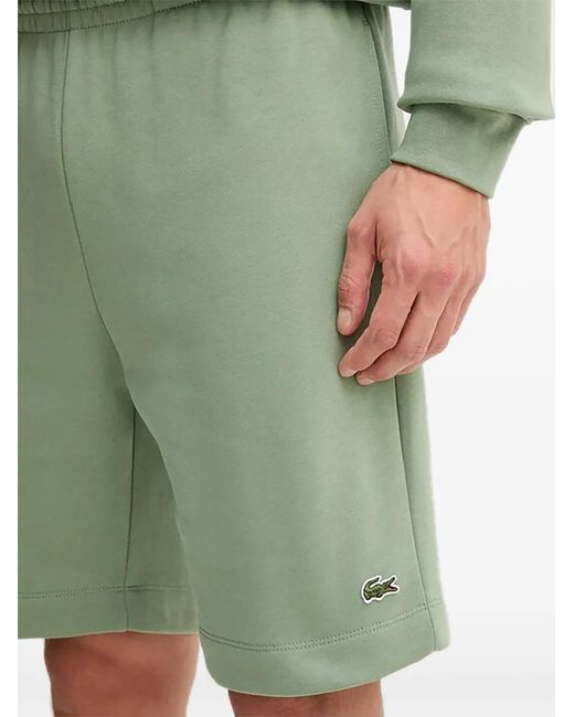 Lacoste Green Logo-Patch Shorts for men