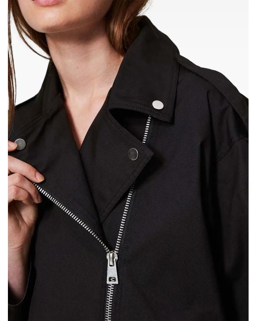 Chaqueta Biker Con Cinturón Twinset de color Black