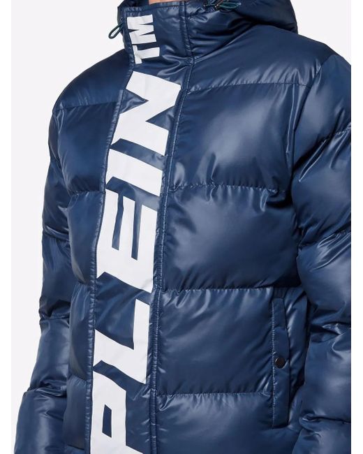 Philipp Plein Gefütterte Jacke Mit Logo in Blue für Herren