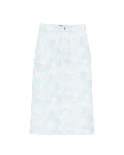 SPORT b. by agnès b. White Floral Midi Skirt