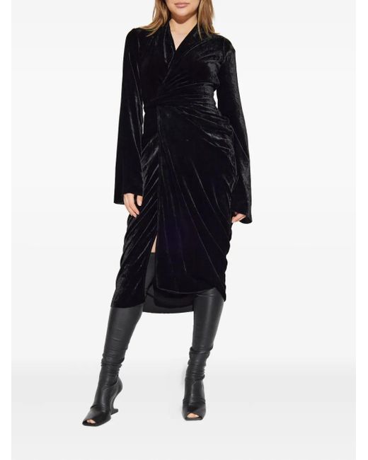 Abito Drappeggiato di Rick Owens in Black
