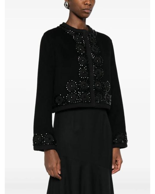 P.A.R.O.S.H. Black Bead-Embellished Jacket