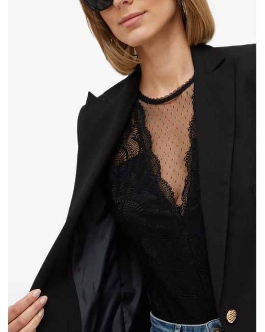 Morgan Blue Button-Cuff Blazer