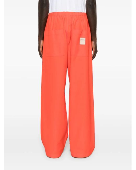 Gucci Red Cotton Wide-leg Trousers - Men's - Cotton for men