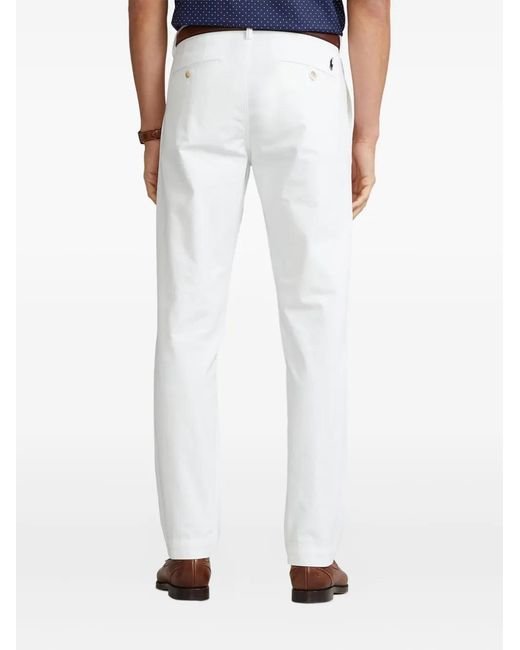 Polo Ralph Lauren White Stretch Twill Trousers for men