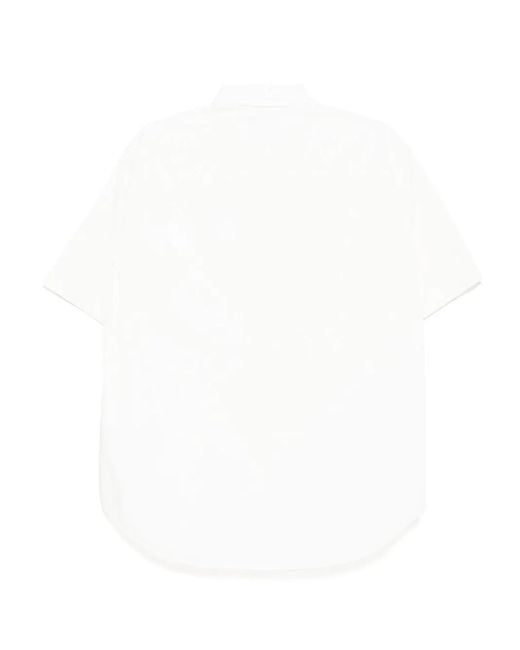 Chocoolate White Logo-Patch Shirt for men