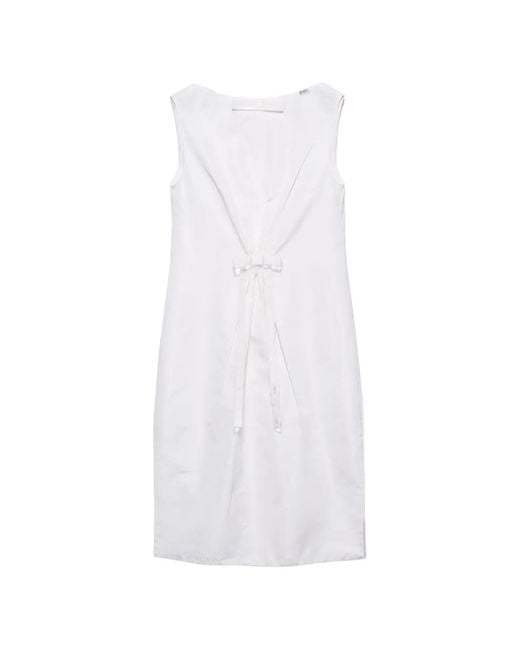 Vestido Faille Prada de color White