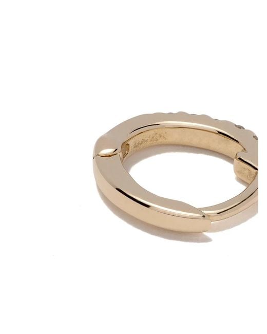 Dana Rebecca Metallic 14Kt Mini Huggie Diamond Earrings