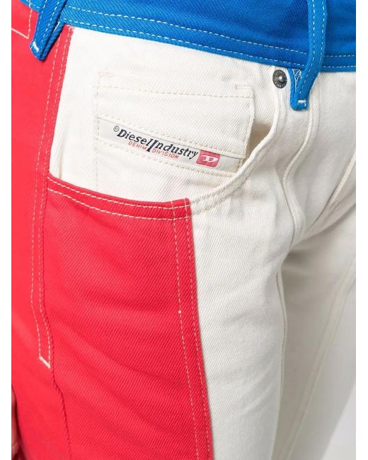 DIESEL Multicolor 2002 0Eiar Colour-Blocked Trousers