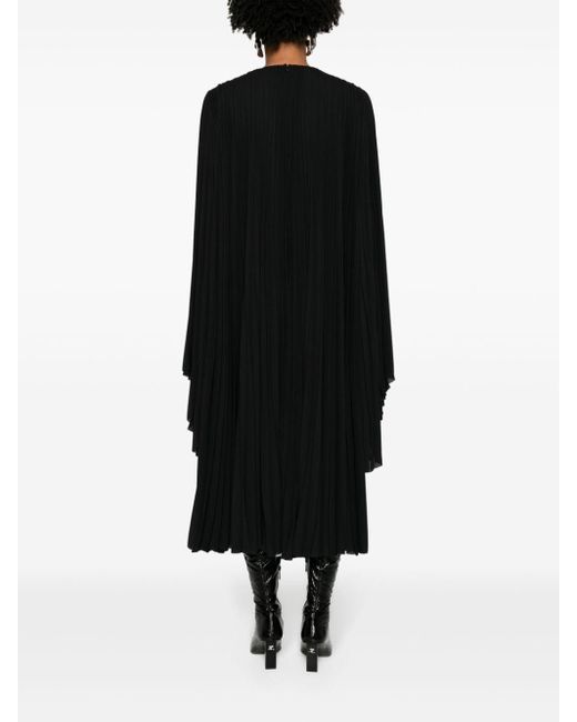 Balenciaga Maxi-jurk Met Wijde Mouwen in het Black