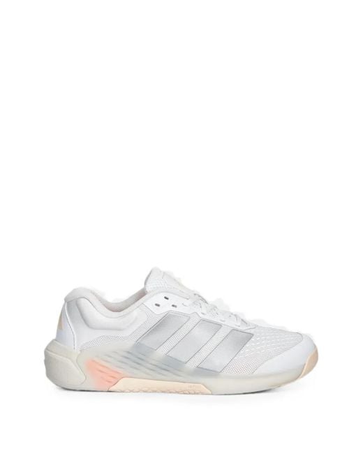 Adidas White Dropset 4 Power Low-Top Sneakers