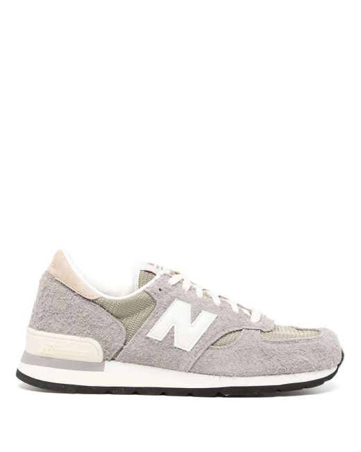 New Balance 990 Brushedeffect Sneakers in Grey (Gray) for Men Lyst