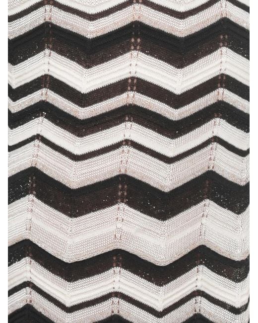 D.exterior White Chevron Lurex Trousers