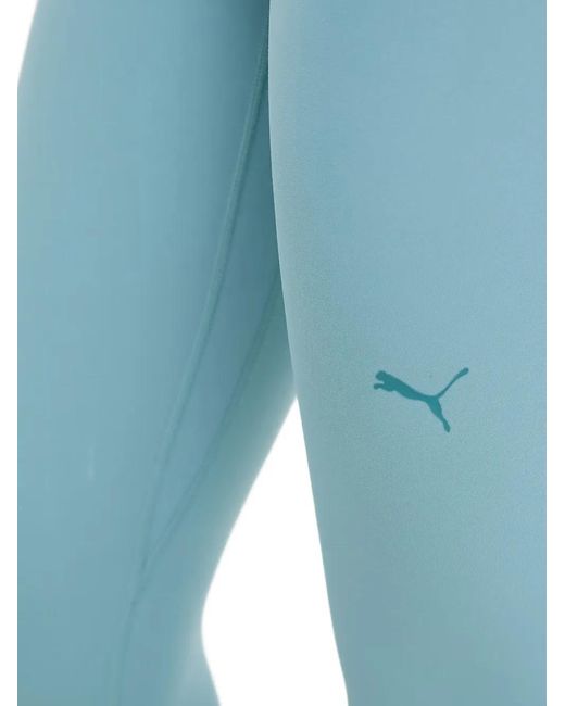 PUMA Blue Logo-Print Leggings