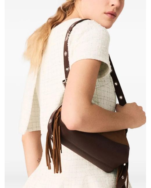 Maje White Chemise Effet Tweed